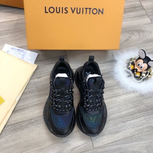 Louis Vuitton Men Shoes Fashion Sneakers Luxury Brand Mens Run Away Pulse Sneaker Casual Shoes with Original Box