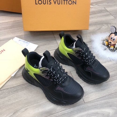Louis Vuitton Men Shoes Fashion Sneakers Luxury Brand Mens Run Away Pulse Sneaker Casual Shoes with Original Box