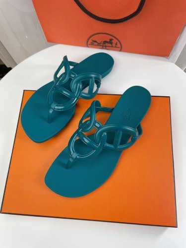 Hermes Womens Shoes Egerie Slippers Sandals Casual Fashion Sandals Luxury Brand with Original Box