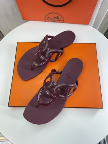 Hermes Womens Shoes Egerie Slippers Sandals Casual Fashion Sandals Luxury Brand with Original Box