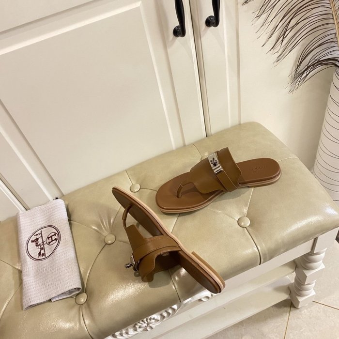 Hermes Womens Shoes Slippers Sandals Casual Fashion Sandals Luxury Brand with Original Box