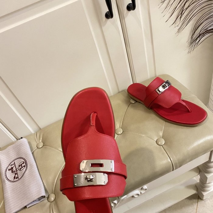 Hermes Womens Shoes Slippers Sandals Casual Fashion Sandals Luxury Brand with Original Box