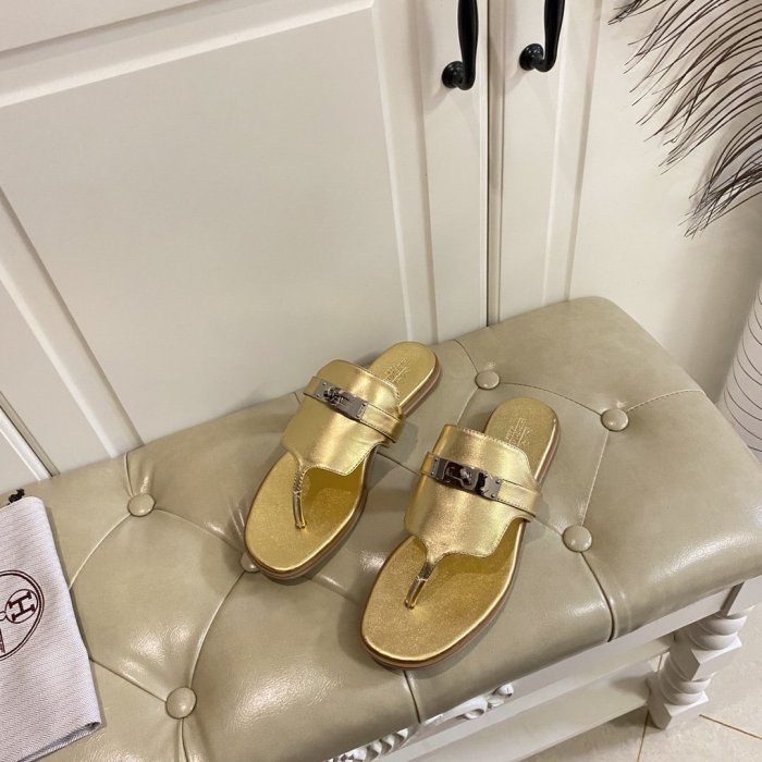 Hermes Womens Shoes Slippers Sandals Casual Fashion Sandals Luxury Brand with Original Box