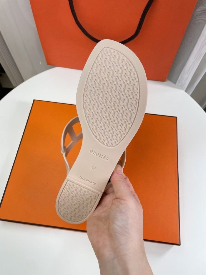 Hermes Womens Shoes Egerie Slippers Sandals Casual Fashion Sandals Luxury Brand with Original Box