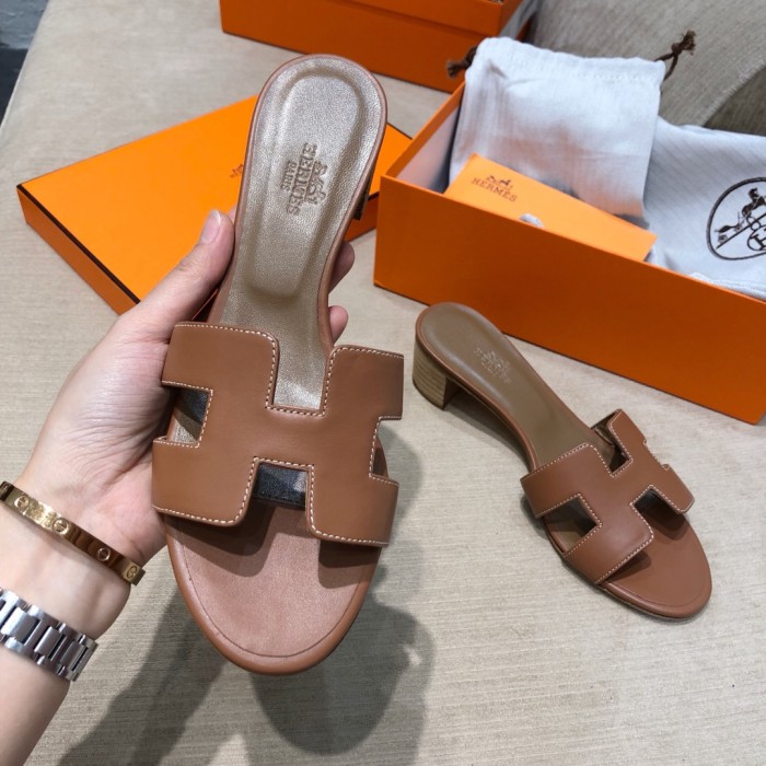 Hermes Womens Shoes Oasis Slippers Sandals Casual Fashion Sandals Luxury Brand with Original Box