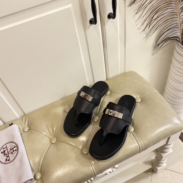 Hermes Womens Shoes Slippers Sandals Casual Fashion Sandals Luxury Brand with Original Box