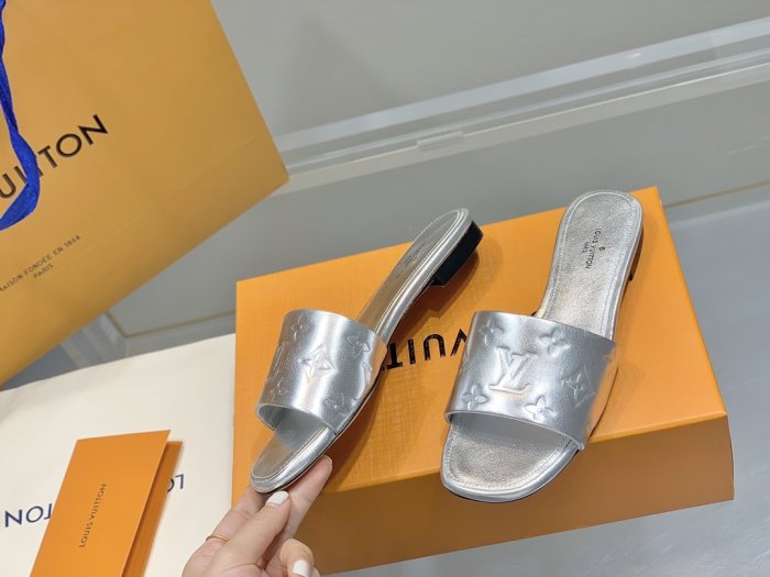 Louis Vuitton Womens Shoes Sandals Slippers Leather Design Luxury Brand Fashion Sandals with Original Box