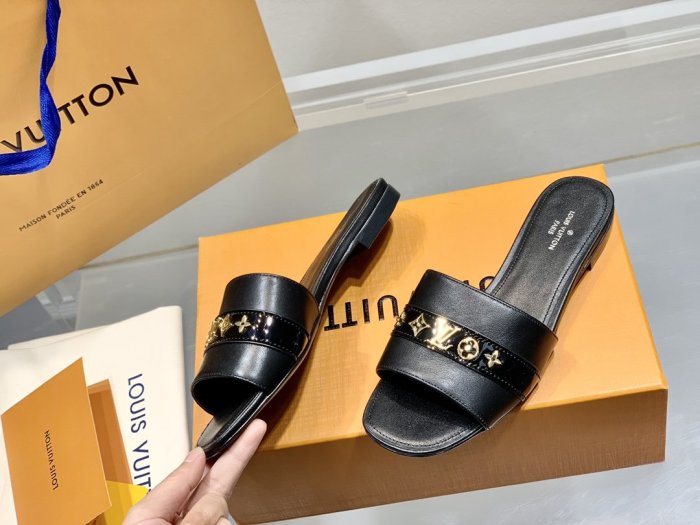 Louis Vuitton Womens Shoes Sandals Slippers Leather Design Luxury Brand Fashion Sandals with Original Box
