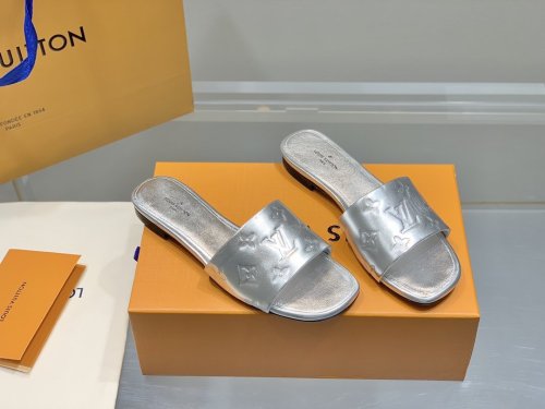 Louis Vuitton Womens Shoes Sandals Slippers Leather Design Luxury Brand Fashion Sandals with Original Box