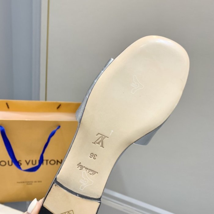 Louis Vuitton Womens Shoes Sandals Slippers Leather Design Luxury Brand Fashion Sandals with Original Box