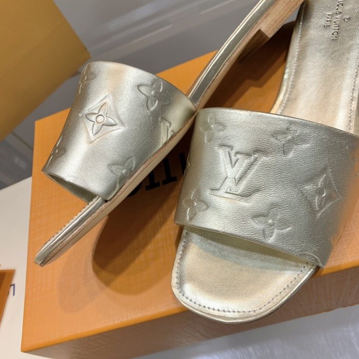 Louis Vuitton Womens Shoes Sandals Slippers Leather Design Luxury Brand Fashion Sandals with Original Box