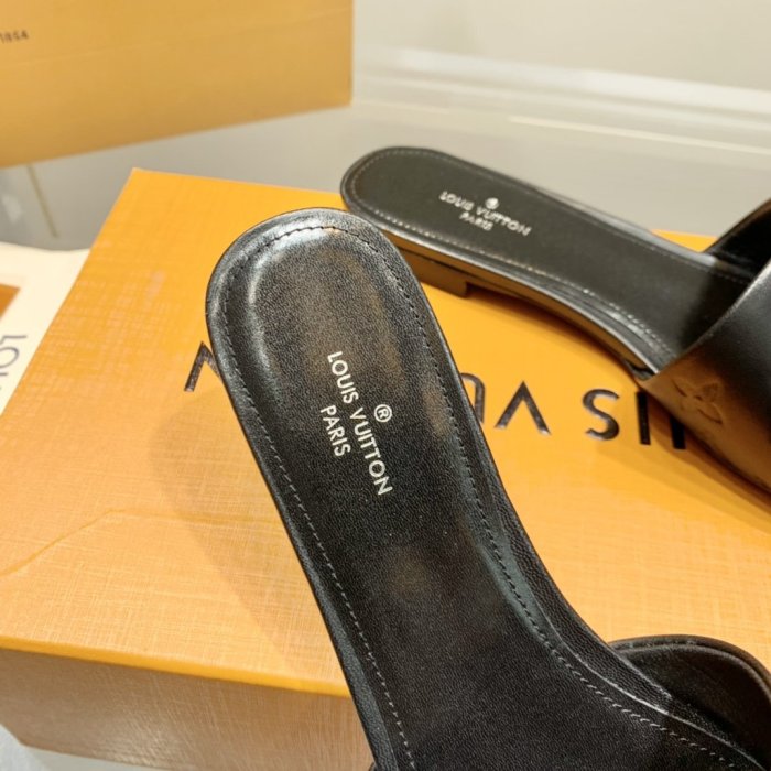 Louis Vuitton Womens Shoes Sandals Slippers Leather Design Luxury Brand Fashion Sandals with Original Box