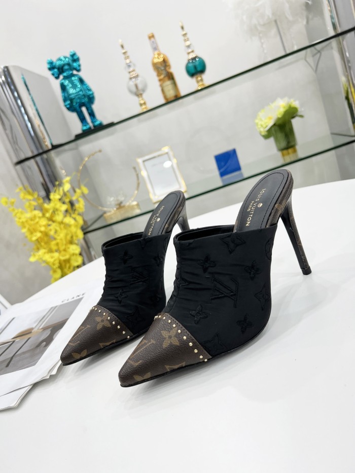 Louis Vuitton Womens Shoes Pumps Sandals Slippers Leather Design Luxury Brand Summer Fashion Sandals with Original Box 9.5cm Heel