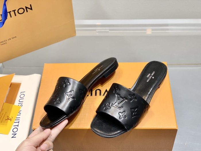 Louis Vuitton Womens Shoes Sandals Slippers Leather Design Luxury Brand Fashion Sandals with Original Box