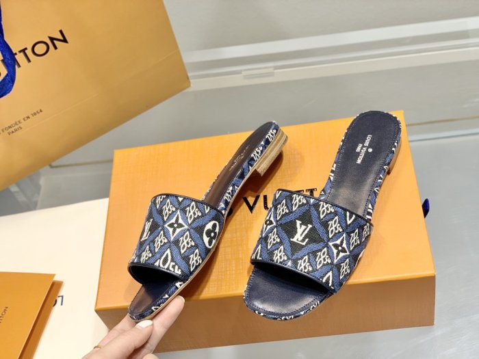 Louis Vuitton Womens Shoes Sandals Slippers Leather Design Luxury Brand Fashion Sandals with Original Box