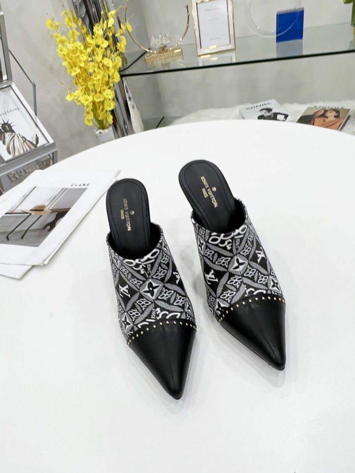 Louis Vuitton Womens Shoes Pumps Sandals Slippers Leather Design Luxury Brand Summer Fashion Sandals with Original Box 9.5cm Heel