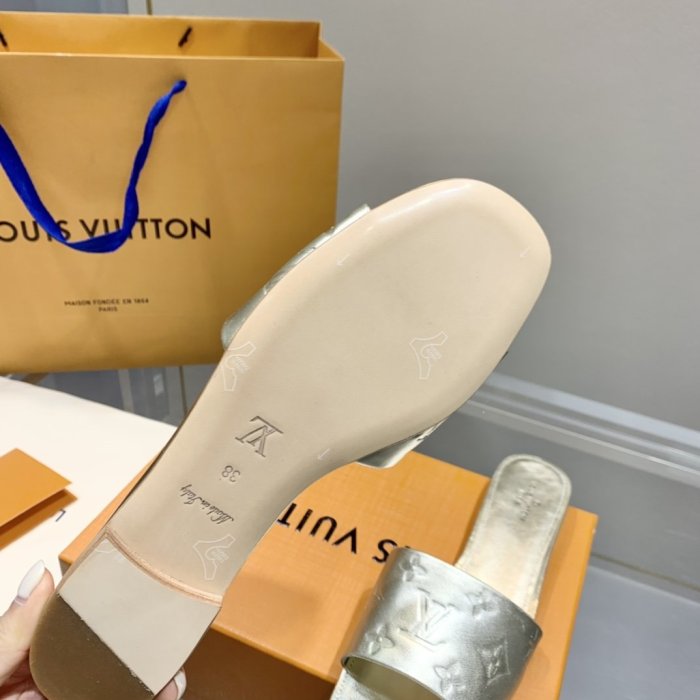 Louis Vuitton Womens Shoes Sandals Slippers Leather Design Luxury Brand Fashion Sandals with Original Box