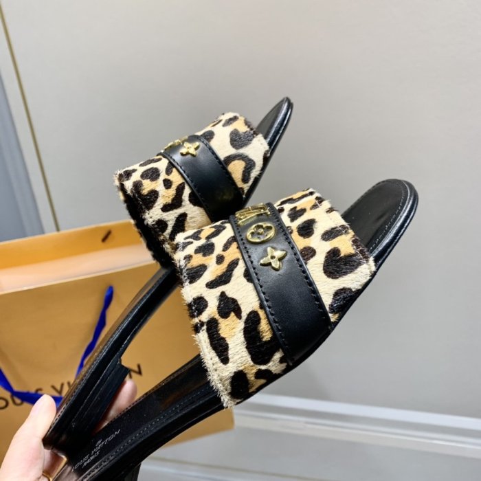 Louis Vuitton Womens Shoes Sandals Slippers Leather Design Luxury Brand Fashion Sandals with Original Box