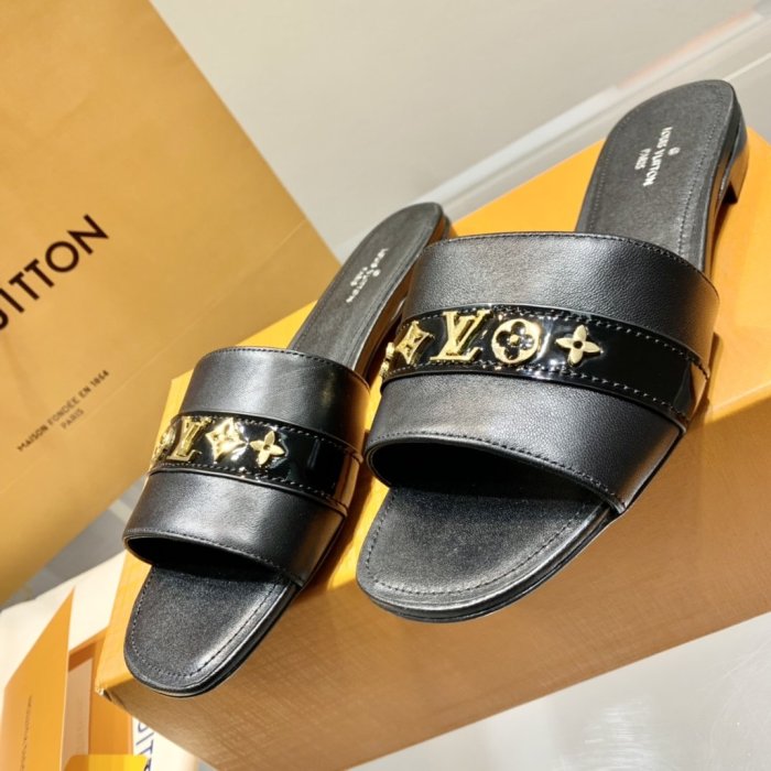 Louis Vuitton Womens Shoes Sandals Slippers Leather Design Luxury Brand Fashion Sandals with Original Box