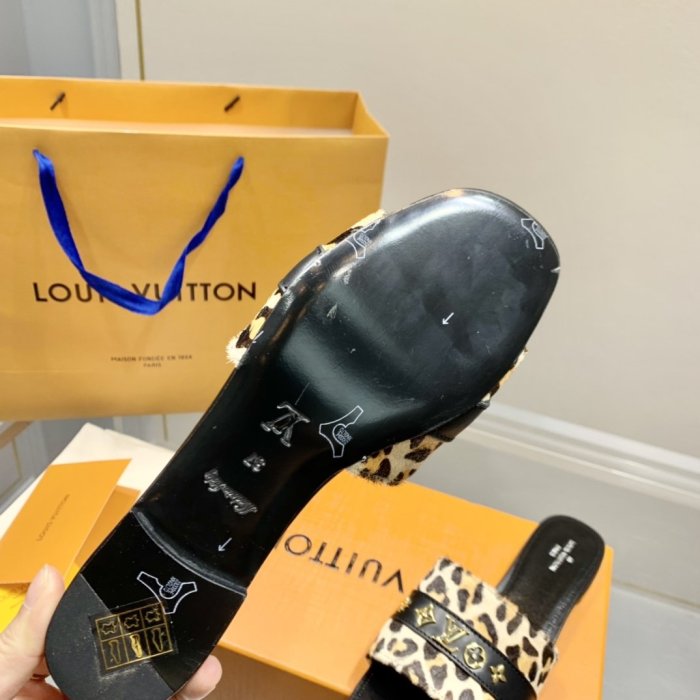 Louis Vuitton Womens Shoes Sandals Slippers Leather Design Luxury Brand Fashion Sandals with Original Box