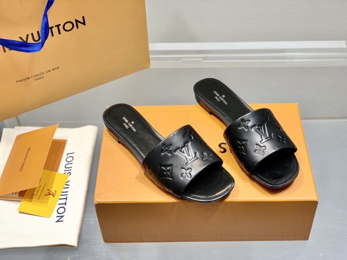 Louis Vuitton Womens Shoes Sandals Slippers Leather Design Luxury Brand Fashion Sandals with Original Box