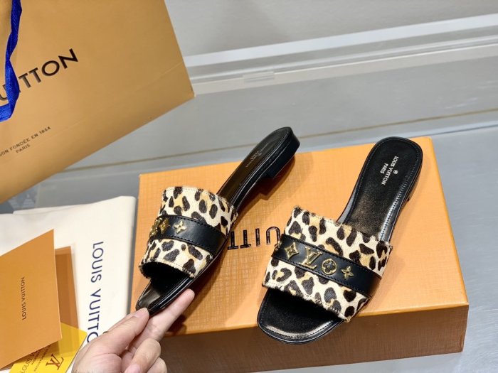 Louis Vuitton Womens Shoes Sandals Slippers Leather Design Luxury Brand Fashion Sandals with Original Box