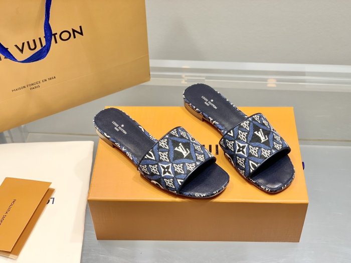 Louis Vuitton Womens Shoes Sandals Slippers Leather Design Luxury Brand Fashion Sandals with Original Box