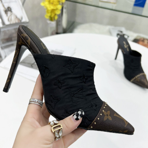 Louis Vuitton Womens Shoes Pumps Sandals Slippers Leather Design Luxury Brand Summer Fashion Sandals with Original Box 9.5cm Heel