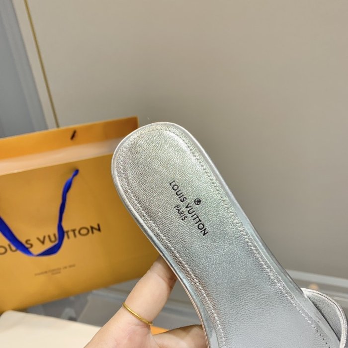 Louis Vuitton Womens Shoes Sandals Slippers Leather Design Luxury Brand Fashion Sandals with Original Box