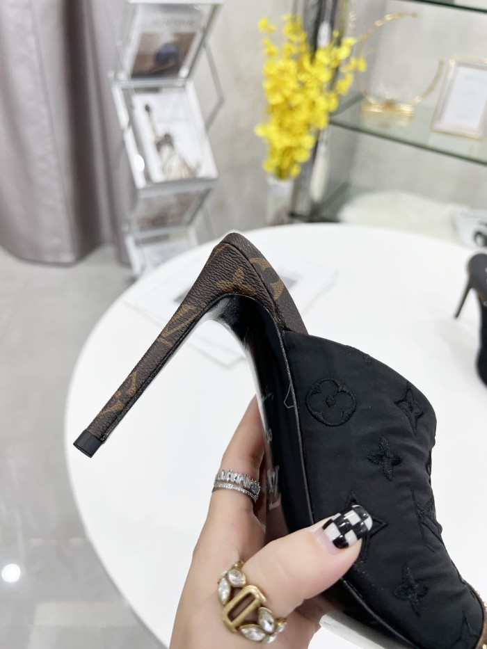 Louis Vuitton Womens Shoes Pumps Sandals Slippers Leather Design Luxury Brand Summer Fashion Sandals with Original Box 9.5cm Heel