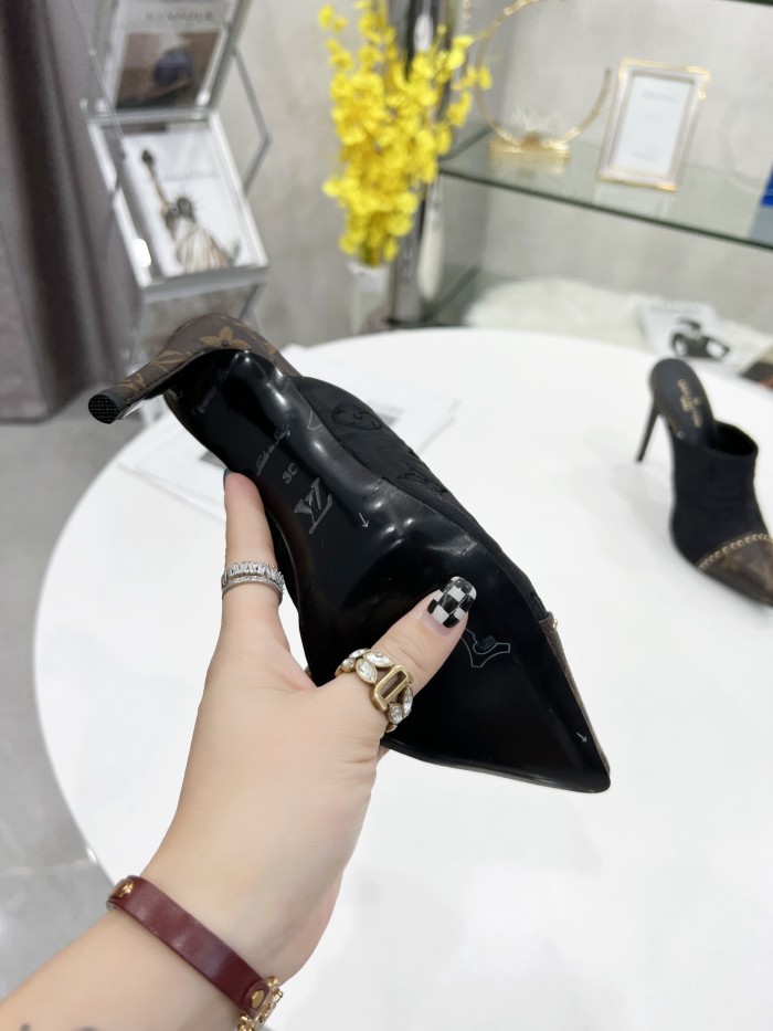Louis Vuitton Womens Shoes Pumps Sandals Slippers Leather Design Luxury Brand Summer Fashion Sandals with Original Box 9.5cm Heel