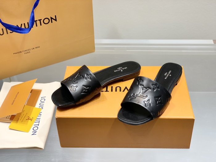 Louis Vuitton Womens Shoes Sandals Slippers Leather Design Luxury Brand Fashion Sandals with Original Box