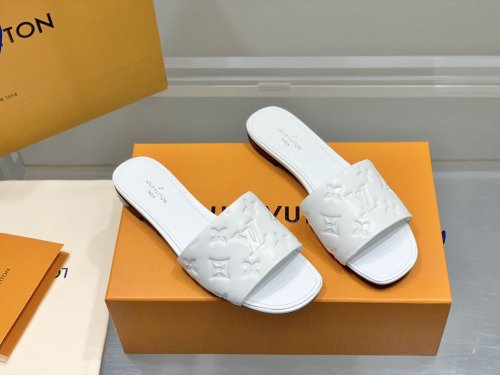 Louis Vuitton Womens Shoes Sandals Slippers Leather Design Luxury Brand Fashion Sandals with Original Box
