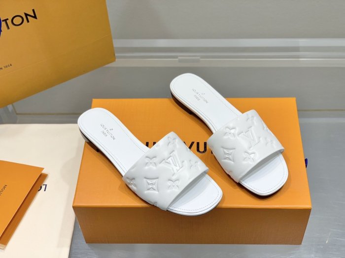 Louis Vuitton Womens Shoes Sandals Slippers Leather Design Luxury Brand Fashion Sandals with Original Box