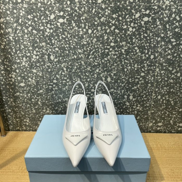 Prada Womens Shoes Slingback Pumps Luxury Brand Casual Shoes for Women with Original Box
