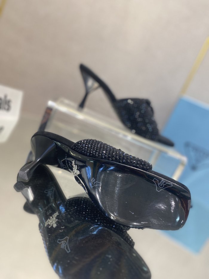 Prada Womens Shoes Slingback Pumps Luxury Brand Casual Shoes for Women with Original Box
