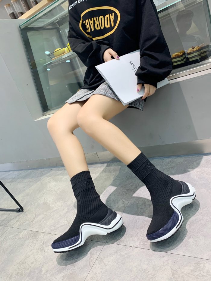 Louis Vuitton Women Shoes Sneakers Luxury Brand Design Fashion LV ARCHLIGHT SNEAKER with Original Box