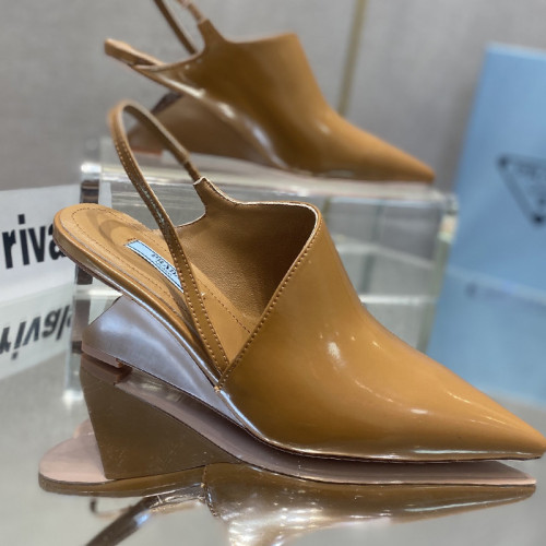 Prada Womens Shoes Slingback Pumps Luxury Brand Casual Shoes for Women with Original Box