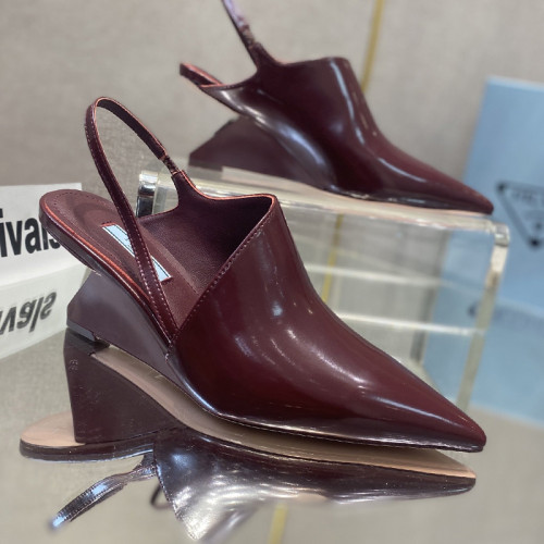 Prada Womens Shoes Slingback Pumps Luxury Brand Casual Shoes for Women with Original Box