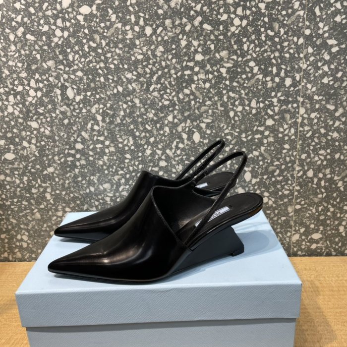 Prada Womens Shoes Slingback Pumps Luxury Brand Casual Shoes for Women with Original Box