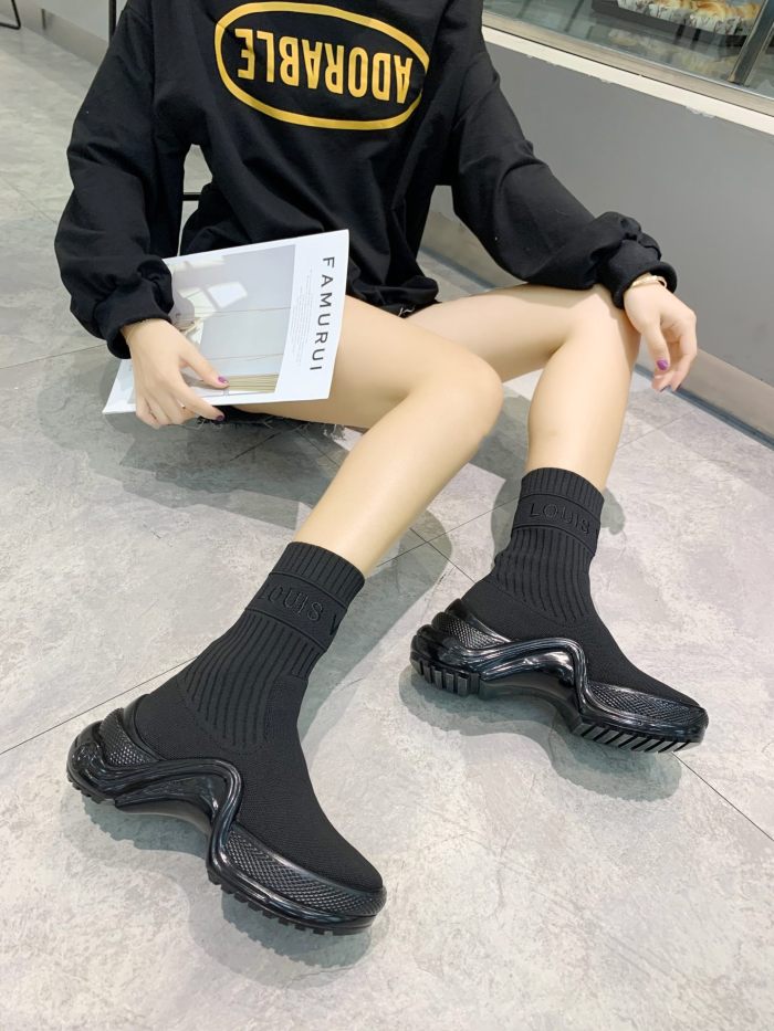 Louis Vuitton Women Shoes Sneakers Luxury Brand Design Fashion LV ARCHLIGHT SNEAKER with Original Box