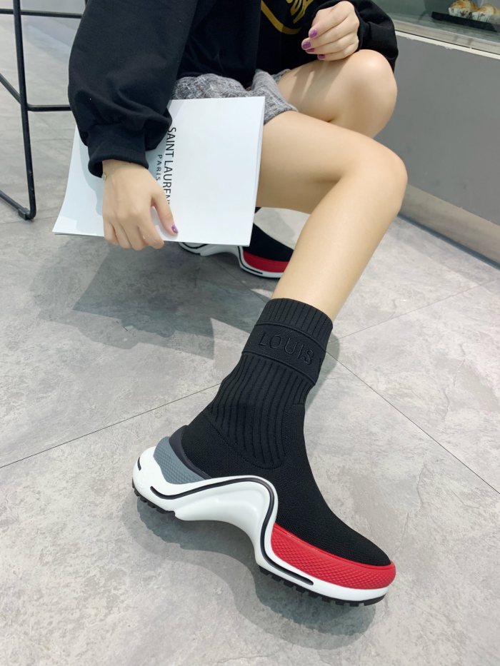 Louis Vuitton Women Shoes Sneakers Luxury Brand Design Fashion LV ARCHLIGHT SNEAKER with Original Box