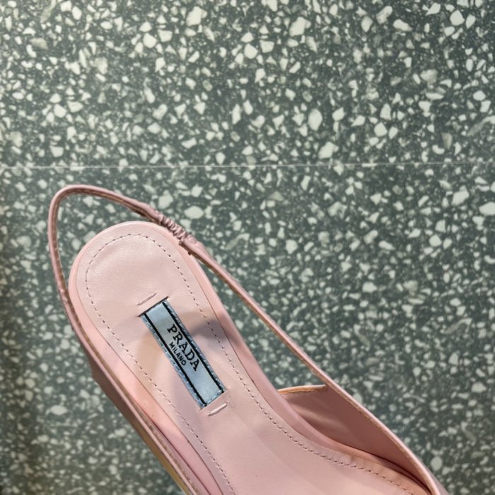 Prada Womens Shoes Slingback Pumps Luxury Brand Casual Shoes for Women with Original Box