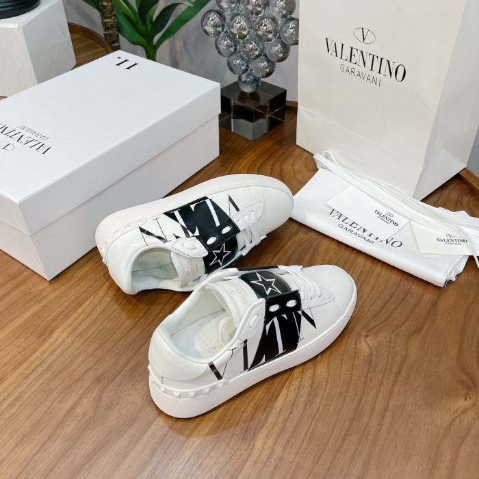 Valentino Men Shoes Fashion Design Luxury Brand OPEN SNEAKER WITH VLTN PRINT with Original Box WY2S0830XZUKR5
