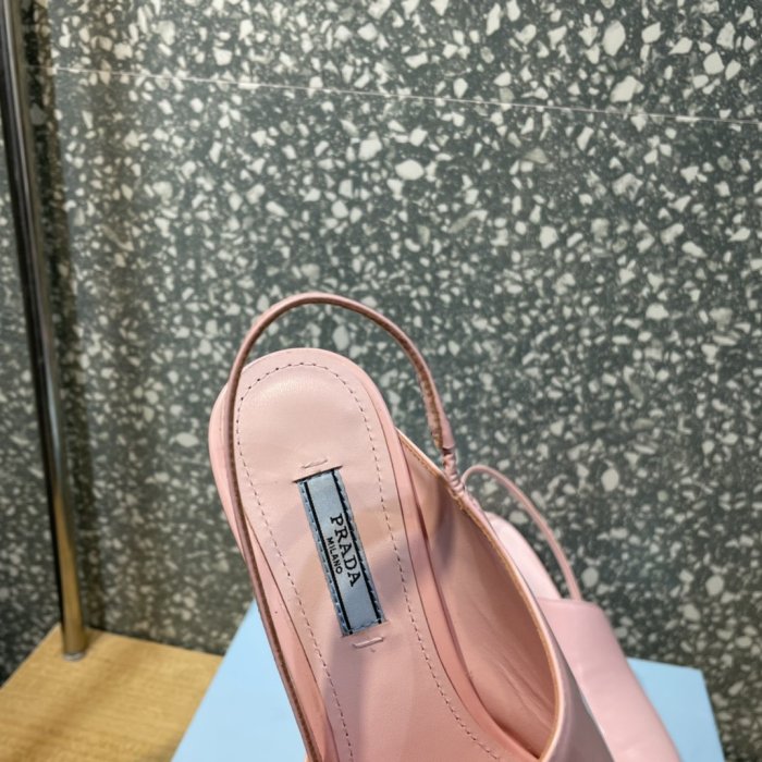 Prada Womens Shoes Slingback Pumps Luxury Brand Casual Shoes for Women with Original Box