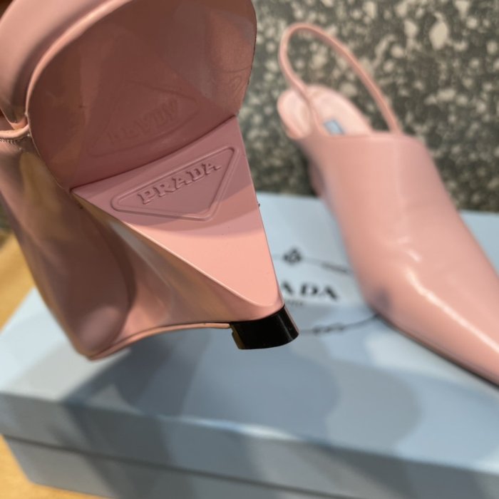 Prada Womens Shoes Slingback Pumps Luxury Brand Casual Shoes for Women with Original Box