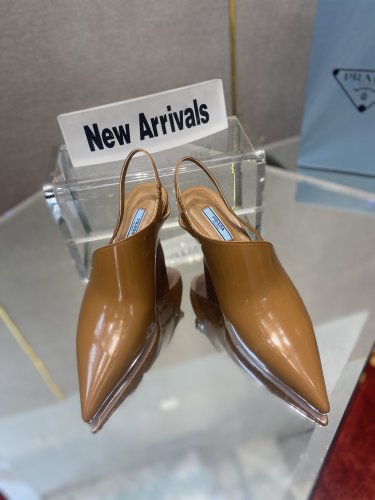 Prada Womens Shoes Slingback Pumps Luxury Brand Casual Shoes for Women with Original Box