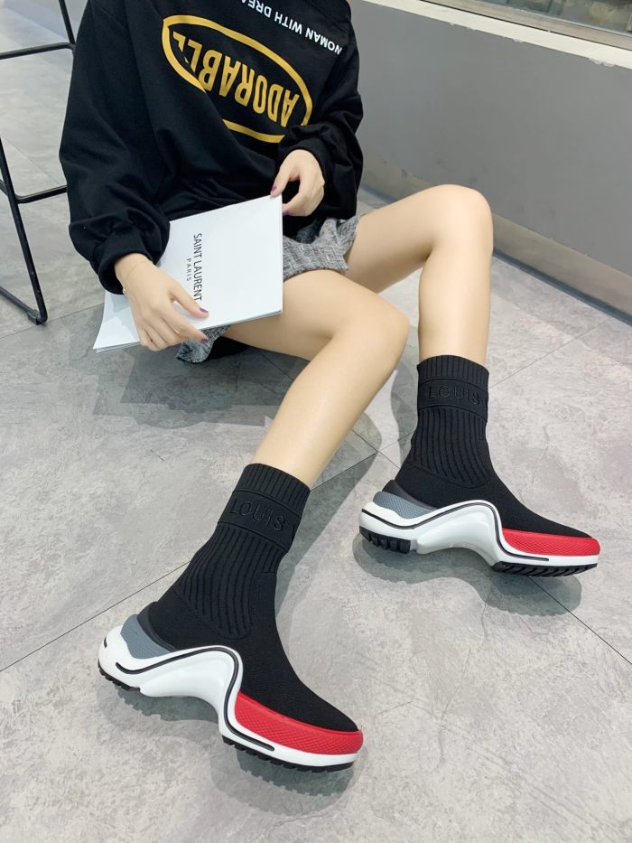 Louis Vuitton Women Shoes Sneakers Luxury Brand Design Fashion LV ARCHLIGHT SNEAKER with Original Box