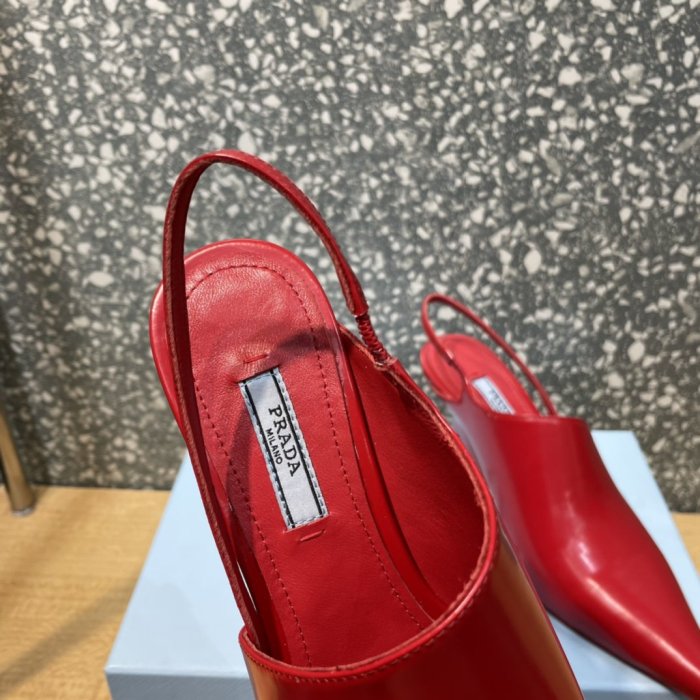 Prada Womens Shoes Slingback Pumps Luxury Brand Casual Shoes for Women with Original Box