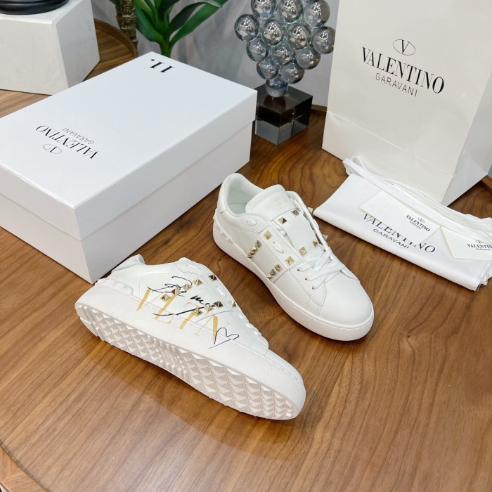 Valentino Men Shoes Fashion Design Luxury Brand OPEN SNEAKER WITH VLTN PRINT with Original Box WY2S0830XZUKR5
